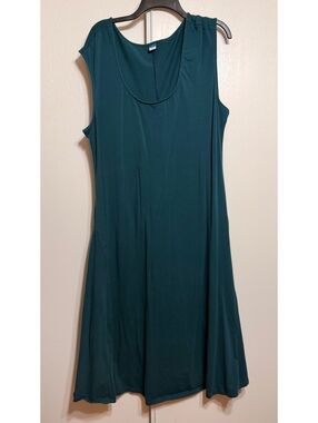 Old Navy Women's 2X Sleeveless Hourglass A-Line Dress in Teal